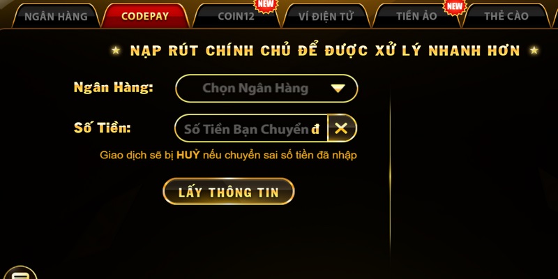 Nạp tiền Vina99 vừa đơn giản lại an toàn cao